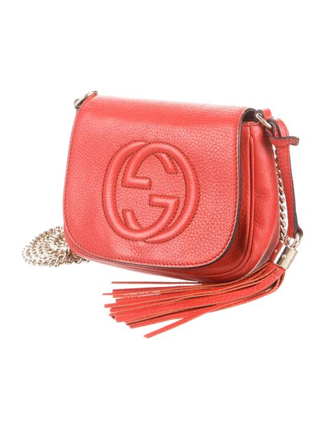 red disco gucci bag|cheapest gucci soho bag.